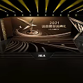 HLA Ceremony Event With Star Shaped Stage And Golden Decorative Design