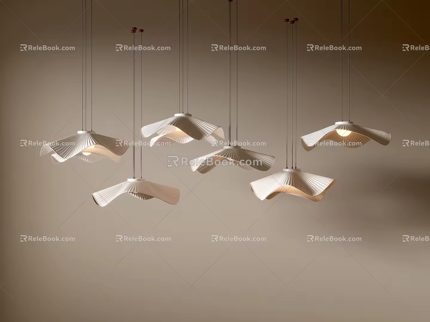 Modern chandelier art modeling lamp fashion lamp chandelier combination 3d model