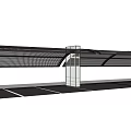 Parking Lot Canopy With Support Columns Covering Multiple Parking Spaces 3d model