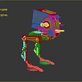 Mechanical Sci Fi Robot Character With Four Metal Legs And Industrial 3D Design