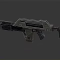 Futuristic Sci-Fi Weapon With Metallic Frame Sleek Body Tactical Grip And Streamlined Design