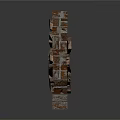Distressed Brick Wall And Weathered Wooden Planks For Decorative Elements