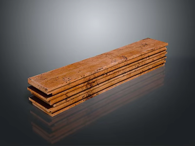 Natural Wooden Storage Box Stacked Design For Home Organization And Decor 3d model
