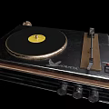 IONETA Headphone Speaker System With Vinyl Turntable Tonearm And Control Knobs 3d model