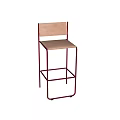 MISSANA Nordic Minimalist Fabric Bar Stool 3d model