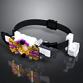 Transforming Belt With Black Strap Gold Core Purple Accents And White Components