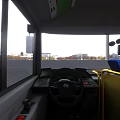 Blue And White Pure Electric Bus By Keyue For Urban Public Transport