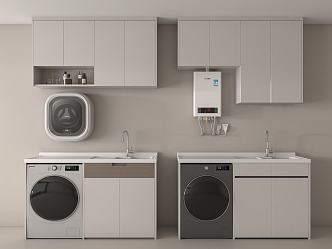 Modern washing machine cabinet 3d model