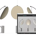 Modern table lamp 3d model