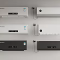 Modern Wall Mounted Air Conditioner Fans With Digital Displays And Various Colors