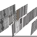 Various Modern Room Divider Designs For Interior Decor And Space Partitioning 3d model