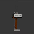 Industrial Equipment Billboard Structure With Red Metal Pole Base Support And Top Antenna Device
