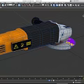 Angle grinder polishing machine hardware tool grinder cyberpunk angle grinder low face number low model simple model game film and television level super realistic 3d model
