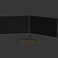 Modern computer dual display dual screen 3d model