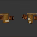 Interior Decorative Elements With Framed Pictures And Wooden Dining Table Sets