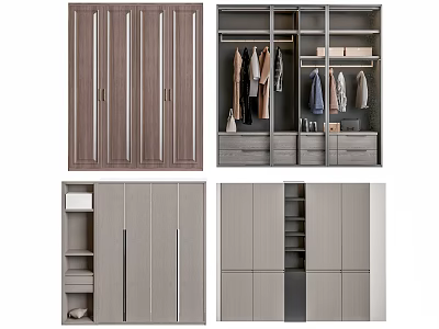 Modern Wardrobe Design With Sliding Doors Internal Storage And Hanging Space 3d model