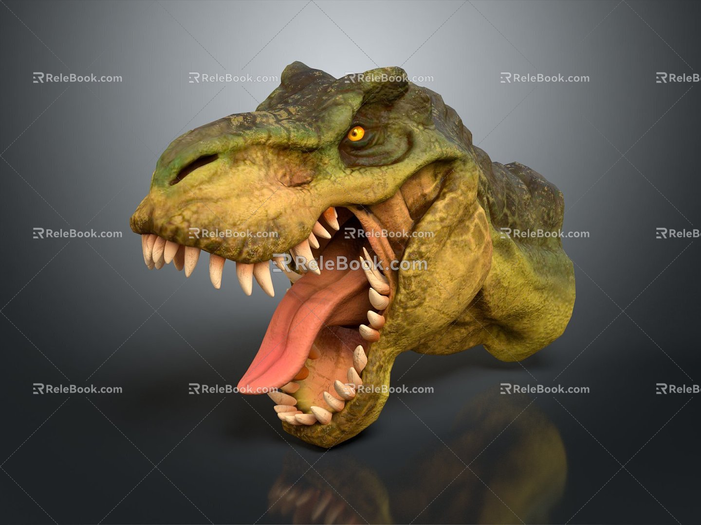 Modern Dinosaur Dinosaur Head Jurassic Alien Dinosaur 3d model