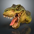 Modern Dinosaur Dinosaur Head Jurassic Alien Dinosaur 3d model