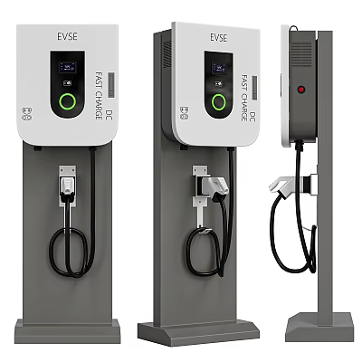 DC Fast Charger Models For Electric Vehicles With Varied Designs 3d model