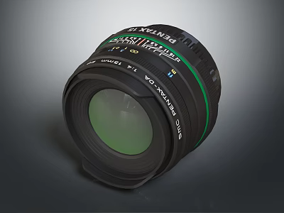 Pentax Super Takumar 50mm F1.4 Camera Lens With Green Ring Design 3d model