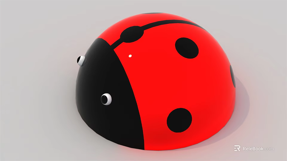 Fun Ladybug Shaped Play Equipment With Red And Black Design And Adorable Spots 3d model 