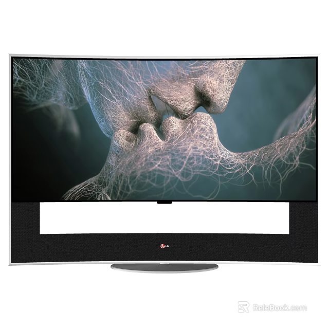 LG Smart Television With High Definition Display And Abstract Texture Screen Design 3d model 