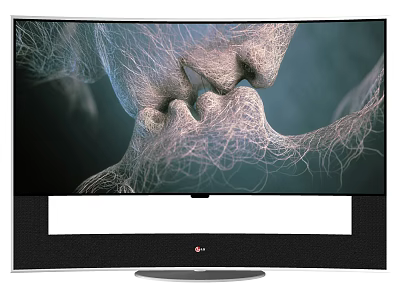 LG Smart Television With High Definition Display And Abstract Texture Screen Design 3d model