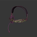 Camouflage Pattern Computer Headset For Gaming With Adjustable Microphone And Headband 3d model
