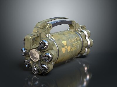 Grenade Gun Grenade Ammunition Military Grenade Smoke Bomb Science Fiction Grenade Throwing Weapon 3d model