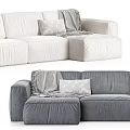 Three-seat sofa 3d model