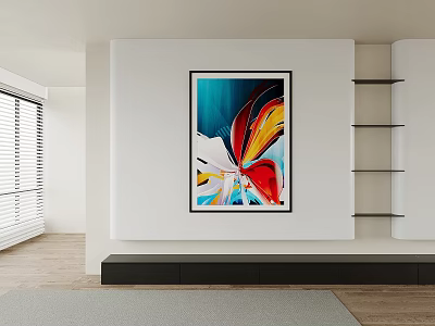 Modern Hanging Painting Decorative Painting Venetian Blinds 3d model