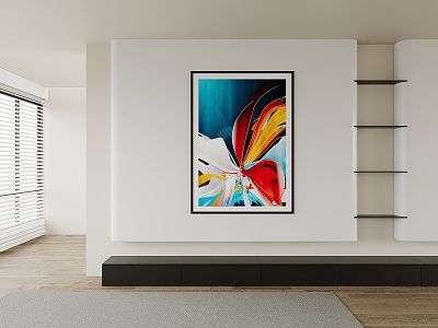 Modern Hanging Painting Decorative Painting Venetian Blinds 3d model