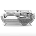 modern double sofa 3d model
