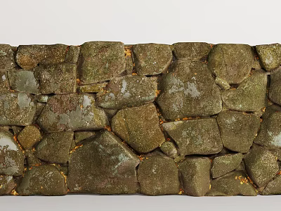Building Exterior Wall With Natural Stone Texture And Rustic Design Features 3d model