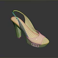 Fashionable Gold Peep Toe Platform High Heels With Metallic Finish And Brand Logo