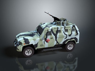 Bulletproof Car Armed Jeep Armed Car Armed Bulletproof Car Military Jeep Off-road Jeep Humvee 3d model