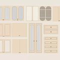 Various Beige Cabinet Doors And Drawer Fronts With Different Panel Designs