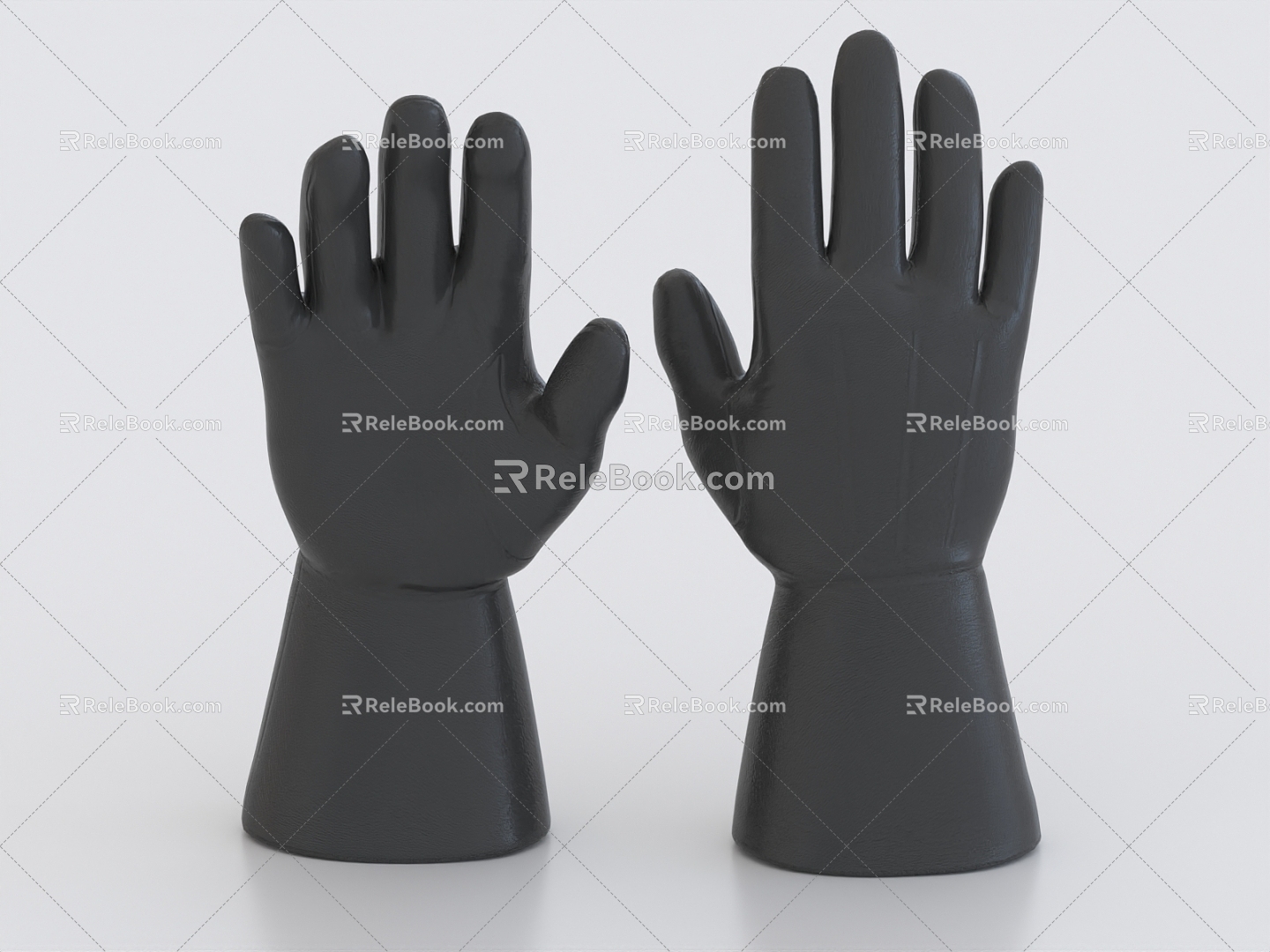 Leather Gloves Riding Gloves Motorcycle Gloves 3d model