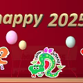 Zodiac Year of the Snake Cartoon Snake Cute Snake 3d model