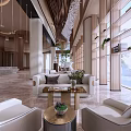 Hotel lobby SU model 3d model