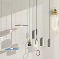 Modern Pendant Lights With Various Shapes Metallic Accents And Concrete Elements