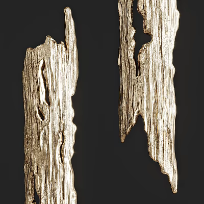 Rustic Gold Wall Lamps with Natural Wooden Texture for Modern Home Decor 3d model
