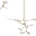 Modern chandelier combination 3d model