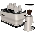 Smart Machine Coffee Maker With Automatic Brewing System Cup Holder And Fresh Coffee Beans 3d model