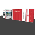 OneShow Exhibition Booth Design With Red White Panels And Wrestling Architecture