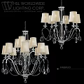 Exquisite Crystal Chandelier With Multiple Shades And Hanging Pendants Design