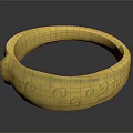 Shiny Gold Ring Featuring Decorative Carved Patterns As Daily Life Accessory
