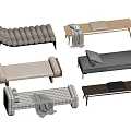 Bed End Stool Combination Sofa Stool 3d model