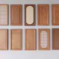 Various Wooden Wardrobe Door Designs With Different Panel Patterns And Styles 3d model