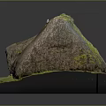 Traditional Thatched House Model with Grass Covered Roof and Wooden Base